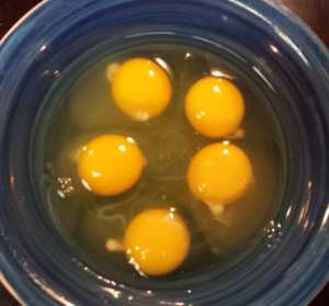 five eggs