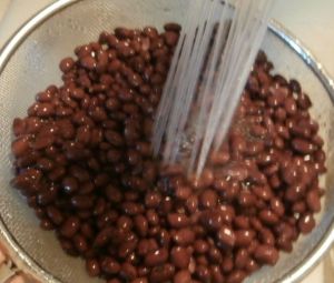 washing black beans