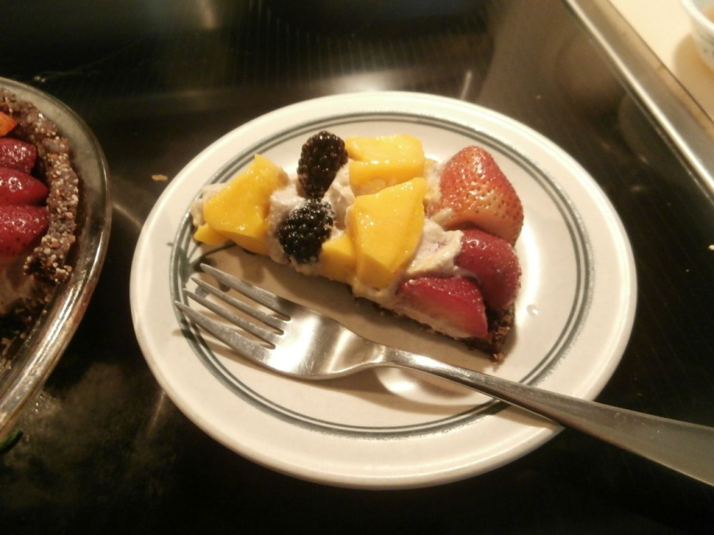 Fresh Fruit Pie with Chocolate Brownie Crust