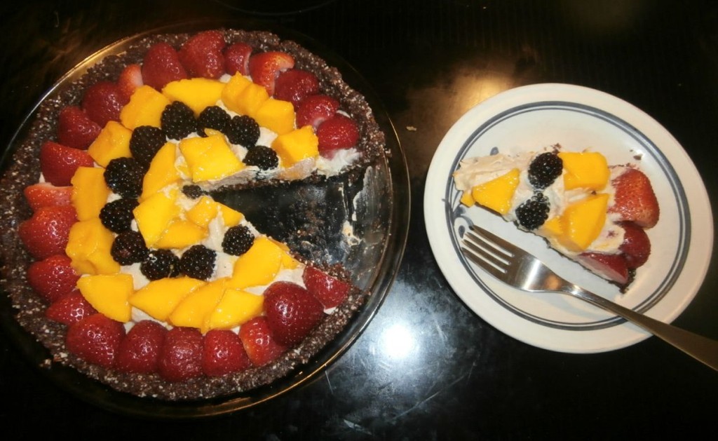 Fresh Fruit Pie with Chocolate Brownie Crust