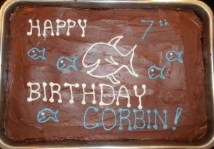 Fish cake for Corbin's birthday