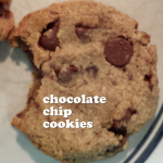 chocolate chip cookie with a bite taken out of it
