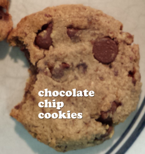 chocolate chip cookie with a bite taken out of it