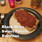 back bean sweet potato burritos