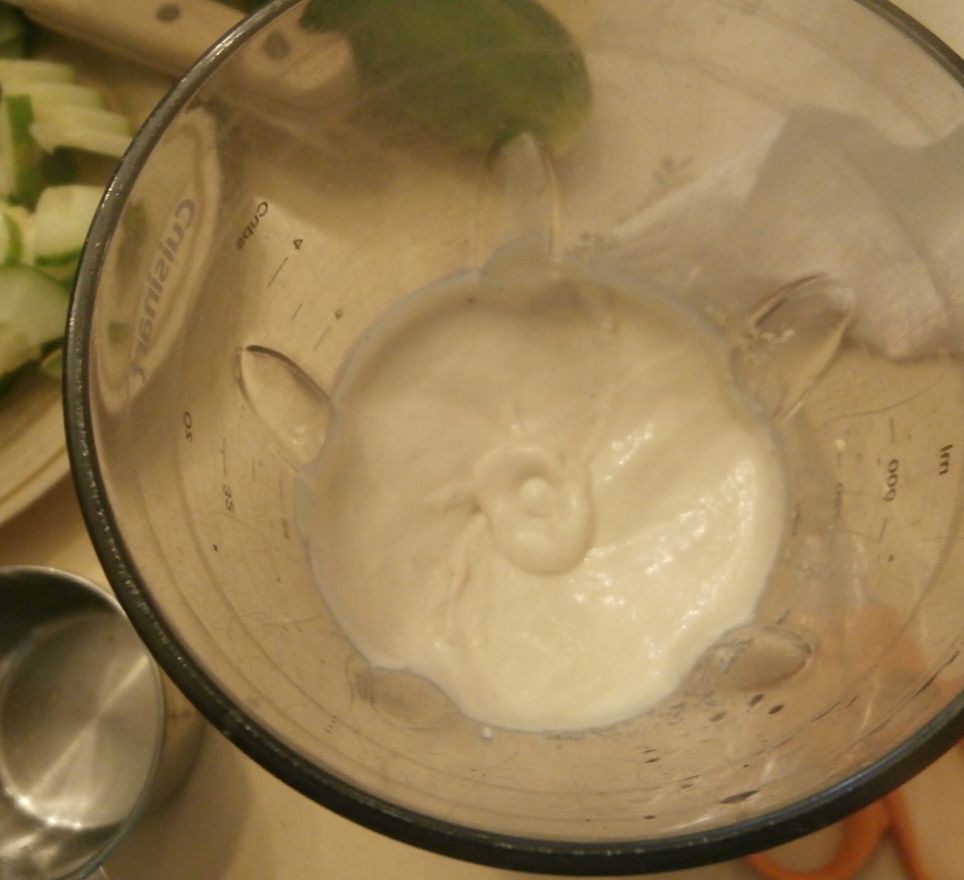vegan cream cheese in blender