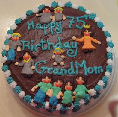 Happy 75th Birthday Grandmom cake