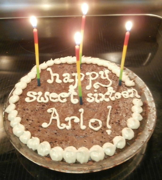 Chocolate decadence birthday cake for Arlo