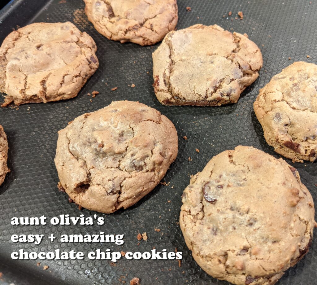 aunt olivia's easy and amazing gluten-free chocolate chip cookies