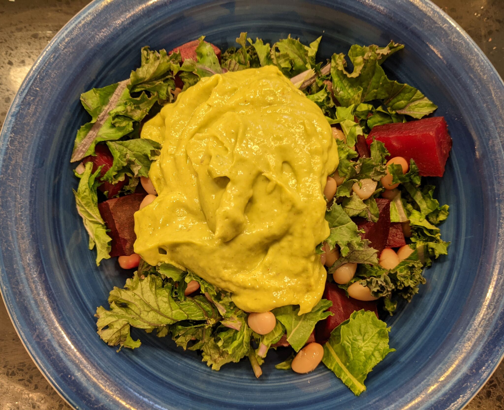 Kale Salad with Avocado Goddess Dressing • Valerie's Recipes