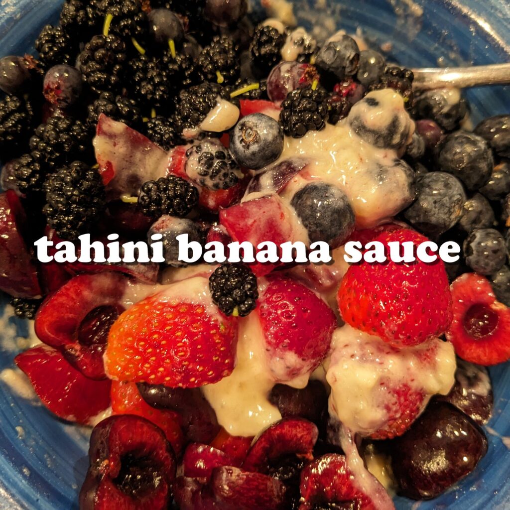 tahini banana sauce